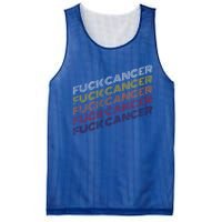 Fuck Cancer Vintage Retro Breast Cancer Awareness Gift Cool Gift Mesh Reversible Basketball Jersey Tank