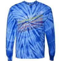 Fuck Cancer Vintage Retro Breast Cancer Awareness Gift Cool Gift Tie-Dye Long Sleeve Shirt