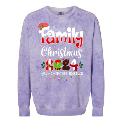 Family Christmas Vacation Trip 2024 Colorblast Crewneck Sweatshirt