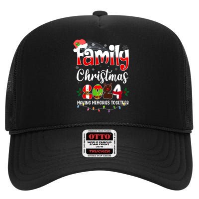 Family Christmas Vacation Trip 2024 High Crown Mesh Back Trucker Hat