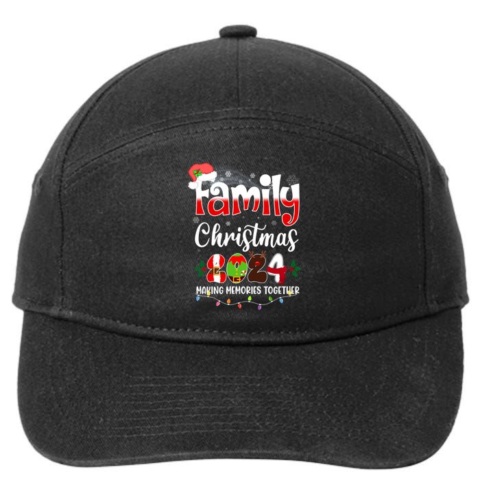 Family Christmas Vacation Trip 2024 7-Panel Snapback Hat