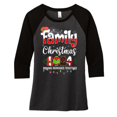 Family Christmas Vacation Trip 2024 Women's Tri-Blend 3/4-Sleeve Raglan Shirt