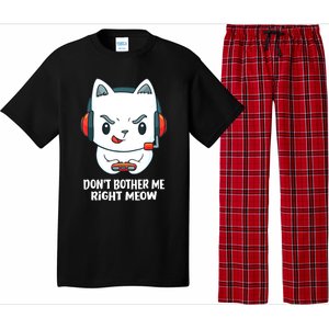 Funny Cat Video Gamer Dont Bother Me Right Meow Gits Pajama Set