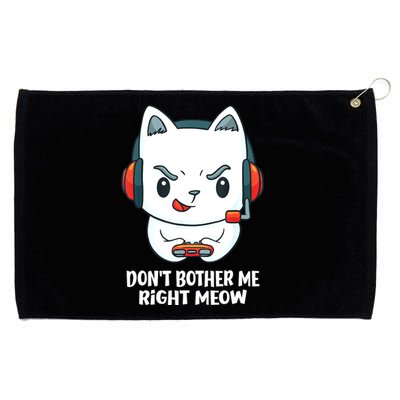 Funny Cat Video Gamer Dont Bother Me Right Meow Gits Grommeted Golf Towel