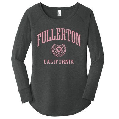 Fullerton Ca Vintage College Sports Design Women's Perfect Tri Tunic Long Sleeve Shirt