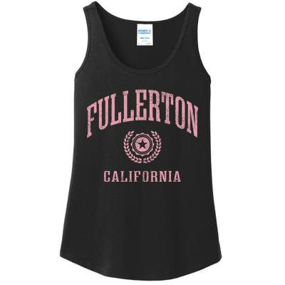 Fullerton Ca Vintage College Sports Design Ladies Essential Tank