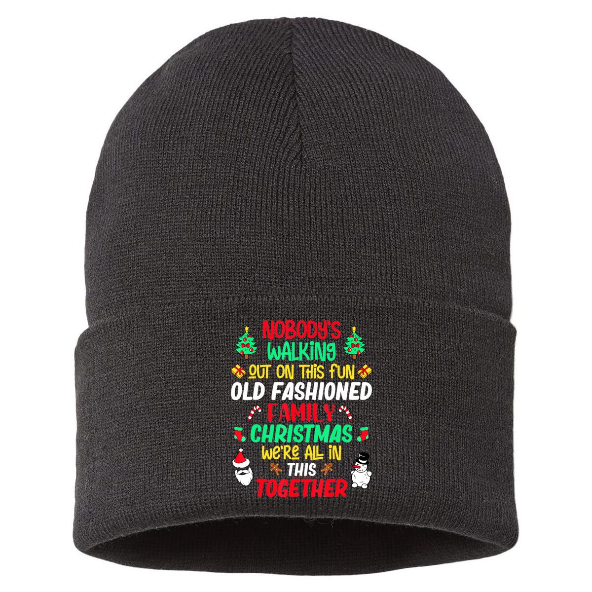 Family Christmas Vacation Pajamas Xmas Ugly Christmas Sustainable Knit Beanie