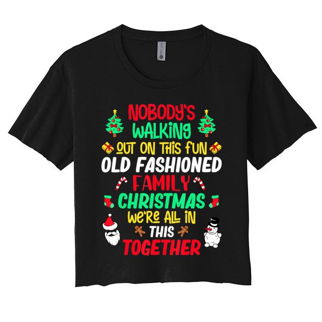Family Christmas Vacation Pajamas Xmas Ugly Christmas Crop Top
