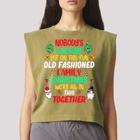 Family Christmas Vacation Pajamas Xmas Ugly Christmas Garment-Dyed Women's Muscle Tee