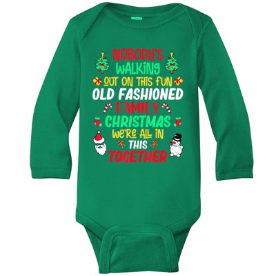 Family Christmas Vacation Pajamas Xmas Ugly Christmas Baby Long Sleeve Bodysuit