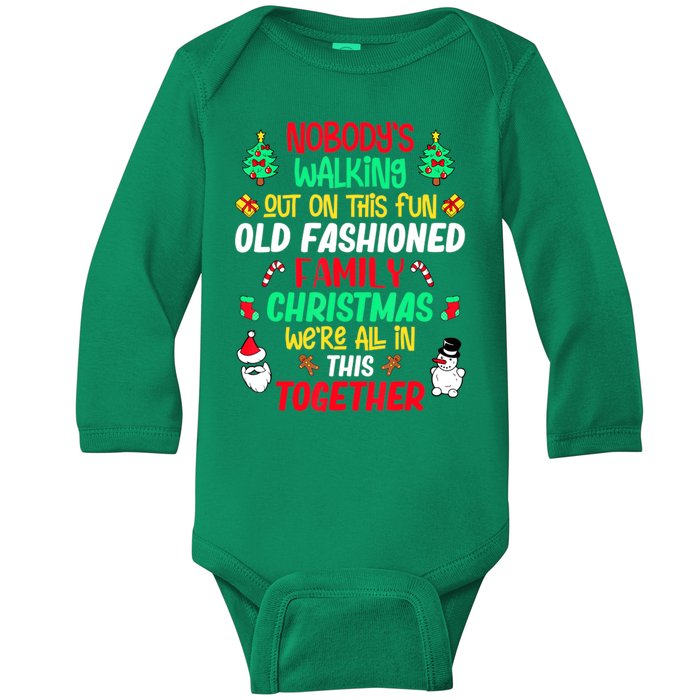 Family Christmas Vacation Pajamas Xmas Ugly Christmas Baby Long Sleeve Bodysuit