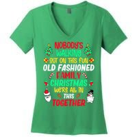Family Christmas Vacation Pajamas Xmas Ugly Christmas Women's V-Neck T-Shirt