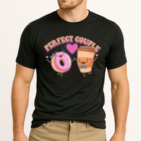 Funny Cute Valentines Day Perfect Couple Donut And Coffee Performance Shirt