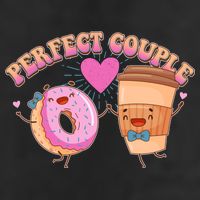 Funny Cute Valentines Day Perfect Couple Donut And Coffee 11oz C Handle Ceramic Mug