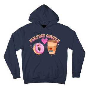 Funny Cute Valentines Day Perfect Couple Donut And Coffee Hoodie