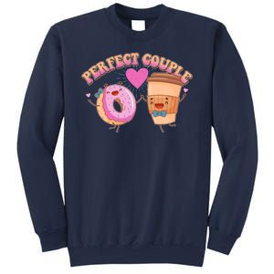 Funny Cute Valentines Day Perfect Couple Donut And Coffee Sweatshirt