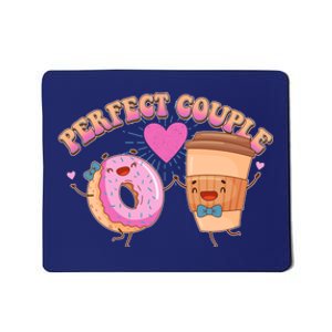 Funny Cute Valentines Day Perfect Couple Donut And Coffee Mousepad