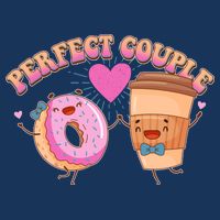 Funny Cute Valentines Day Perfect Couple Donut And Coffee Infant Baby Jersey Bodysuit