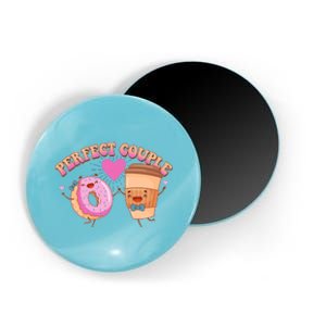 Funny Cute Valentines Day Perfect Couple Donut And Coffee Magnet