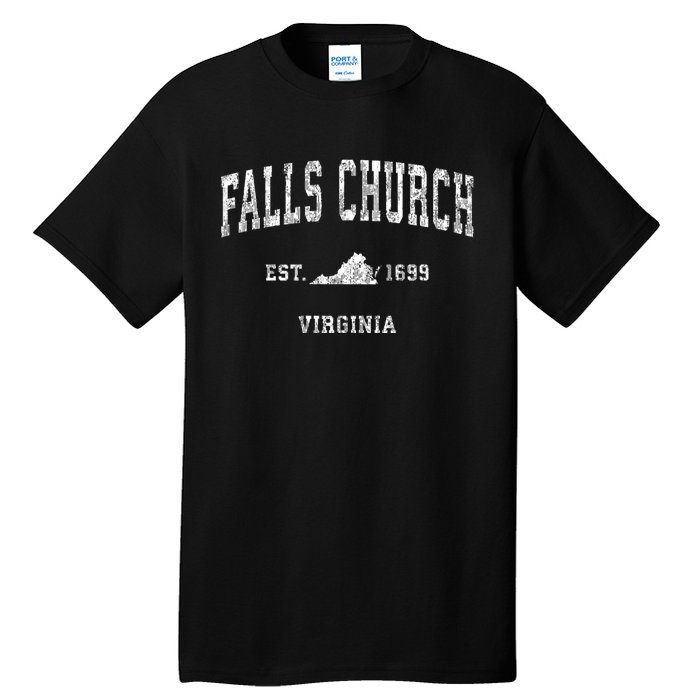 Falls Church Virginia Va Vintage Athletic Sports Tall T-Shirt