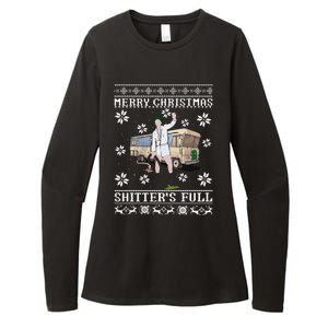 Funny Christmas Vacation Merry Christmas Shitters Full Christmas Ugly Womens CVC Long Sleeve Shirt