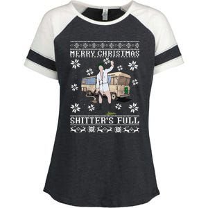 Funny Christmas Vacation Merry Christmas Shitters Full Christmas Ugly Enza Ladies Jersey Colorblock Tee