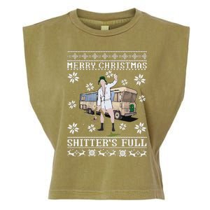 Funny Christmas Vacation Merry Christmas Shitters Full Christmas Ugly Garment-Dyed Women's Muscle Tee