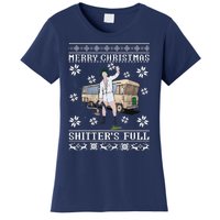 Funny Christmas Vacation Merry Christmas Shitters Full Christmas Ugly Women's T-Shirt