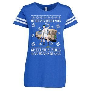 Funny Christmas Vacation Merry Christmas Shitters Full Christmas Ugly Enza Ladies Jersey Football T-Shirt