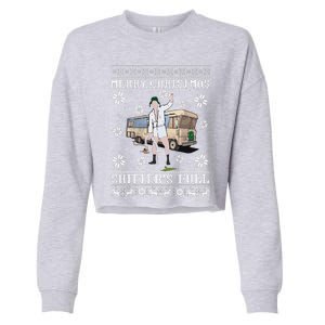 Funny Christmas Vacation Merry Christmas Shitters Full Christmas Ugly Cropped Pullover Crew