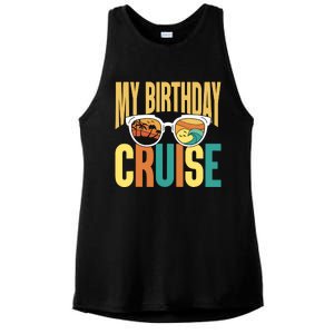 Funny Cruising Vacation My Birthday Cruise Squad Ladies PosiCharge Tri-Blend Wicking Tank