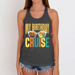 Funny Cruising Vacation My Birthday Cruise Squad Women's Knotted Racerback Tank