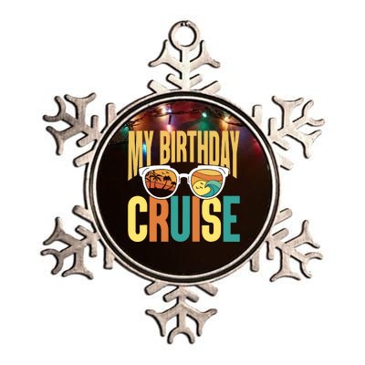 Funny Cruising Vacation My Birthday Cruise Squad Metallic Star Ornament