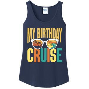 Funny Cruising Vacation My Birthday Cruise Squad Ladies Essential Tank