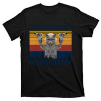 Funny Cat Vintage Pewpewpew Madafakas Cat Crazy Pew Vintage T-Shirt