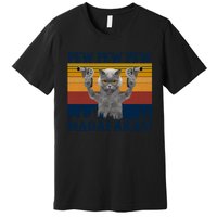 Funny Cat Vintage Pewpewpew Madafakas Cat Crazy Pew Vintage Premium T-Shirt