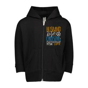 Family Cruise Vacation Husband Wife Cruising Couples Toddler Zip Fleece Hoodie