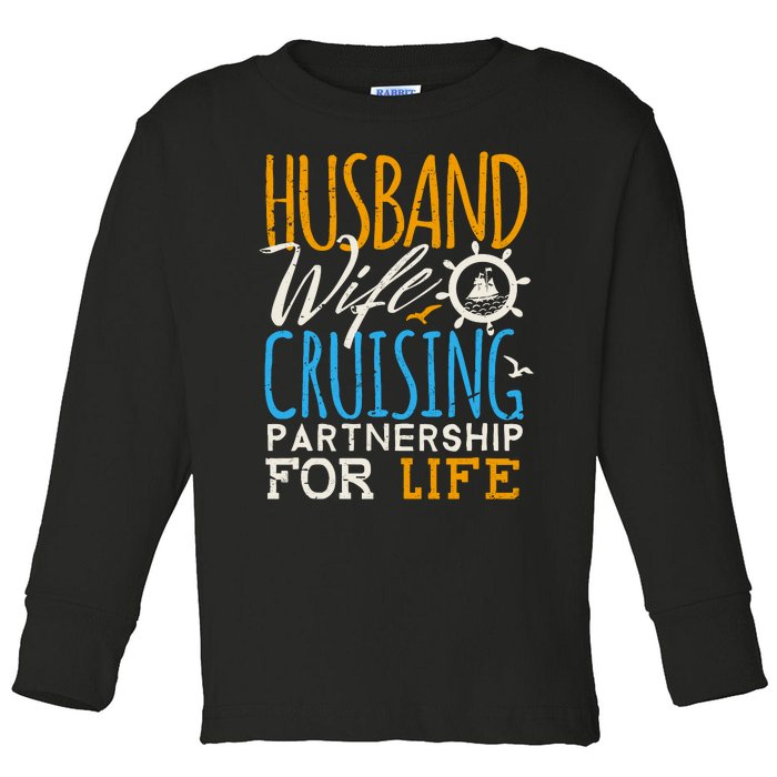 Family Cruise Vacation Husband Wife Cruising Couples Toddler Long Sleeve Shirt