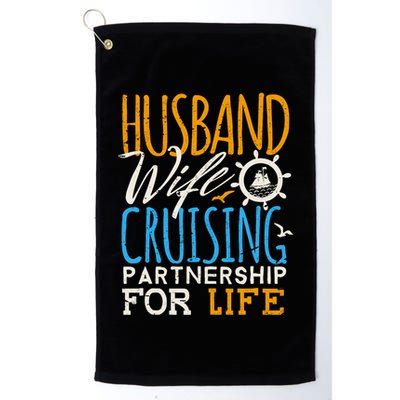 Family Cruise Vacation Husband Wife Cruising Couples Golf Towel