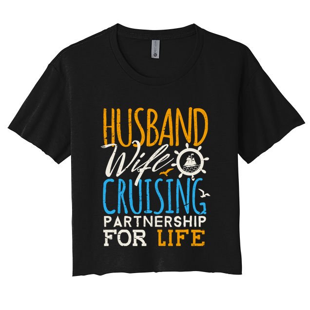Family Cruise Vacation Husband Wife Cruising Couples Crop Top