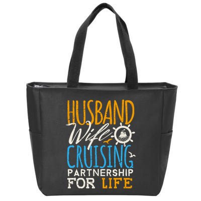 Family Cruise Vacation Husband Wife Cruising Couples Zip Tote Bag
