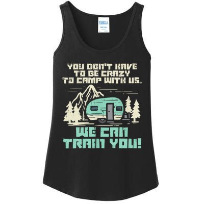 Funny Camping Van Rv Camper Crazy Camp With Us Gift Ladies Essential Tank