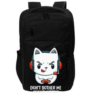 Funny Cat Video Gamer Dont Bother Me Right Meow Gits Impact Tech Backpack