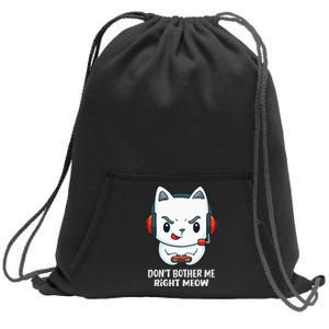 Funny Cat Video Gamer Dont Bother Me Right Meow Gits Sweatshirt Cinch Pack Bag