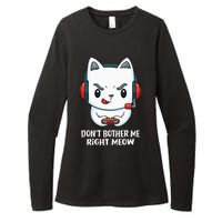 Funny Cat Video Gamer Dont Bother Me Right Meow Gits Womens CVC Long Sleeve Shirt