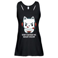 Funny Cat Video Gamer Dont Bother Me Right Meow Gits Ladies Essential Flowy Tank