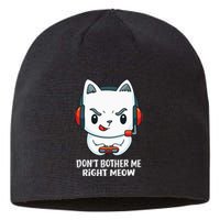 Funny Cat Video Gamer Dont Bother Me Right Meow Gits Sustainable Beanie