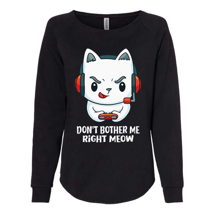 Funny Cat Video Gamer Dont Bother Me Right Meow Gits Womens California Wash Sweatshirt