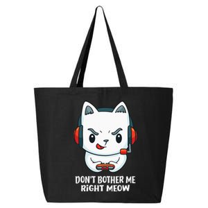 Funny Cat Video Gamer Dont Bother Me Right Meow Gits 25L Jumbo Tote