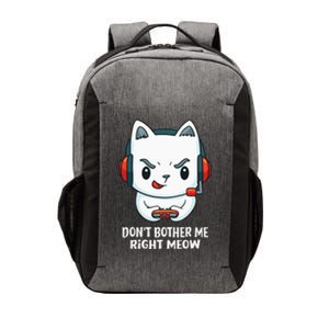 Funny Cat Video Gamer Dont Bother Me Right Meow Gits Vector Backpack